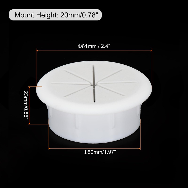 sourcing map 2pcs Cable Hose Snap Bushing Grommet Protector 50mm