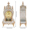 Beufee Vintage Table Clock, Rustic Vintage Style Plastic Shelf Clock