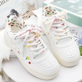 YJRVFINE Round Thick Rope Shoelaces: Twisted Shoestrings Sneakers Colored Shoe Laces - 2 Pair 63 Inch