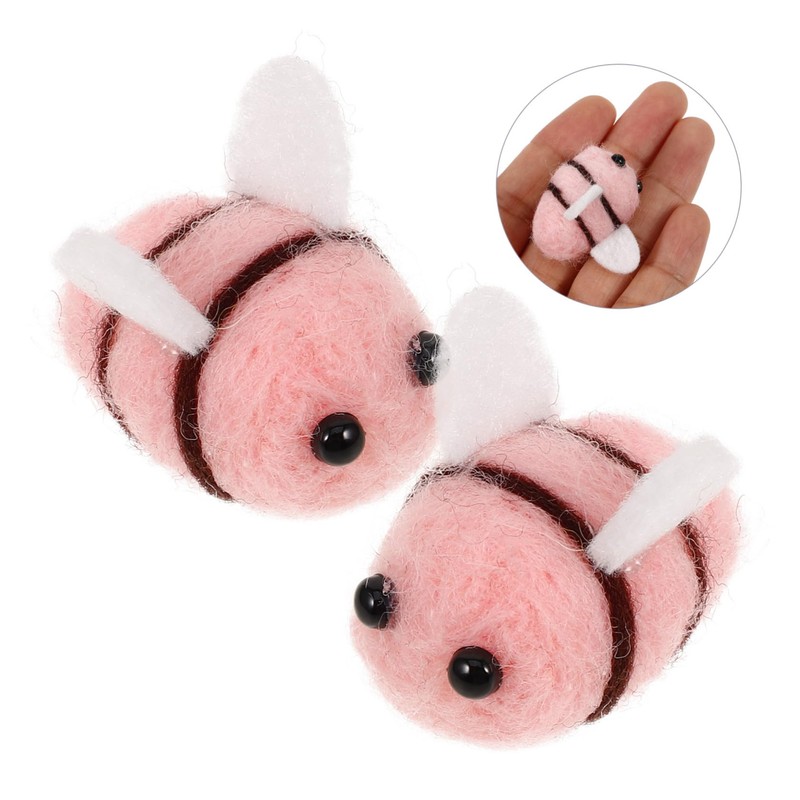 DOITOOL 10Pcs Adorable Felt Bees for Crafts DIY Birthday Party