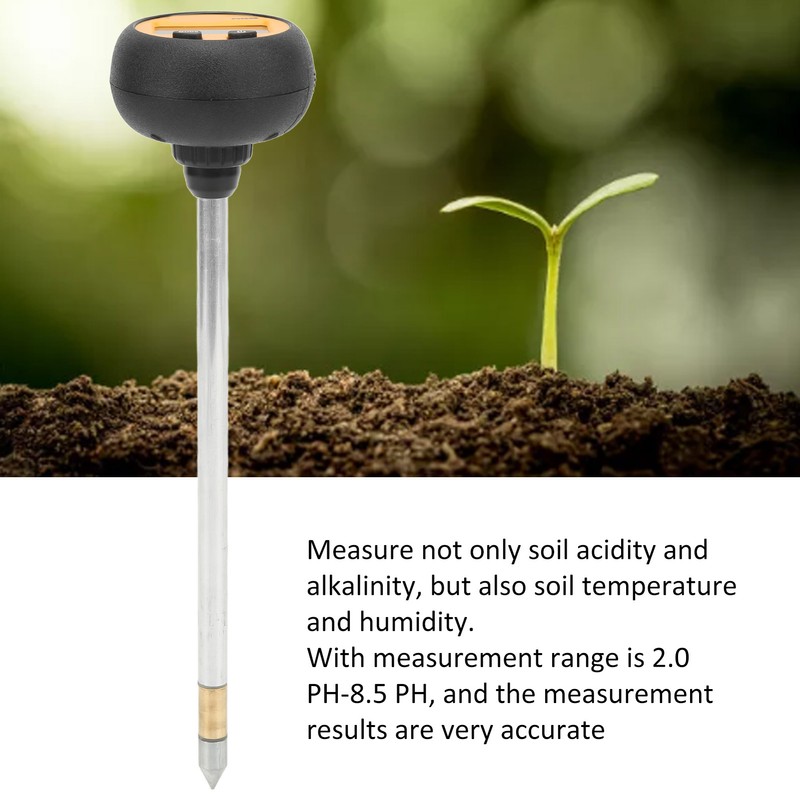 Digital Soil PH Meter 2.0PH‑8.5PH Temperature Humidity Tester High Accuracy
