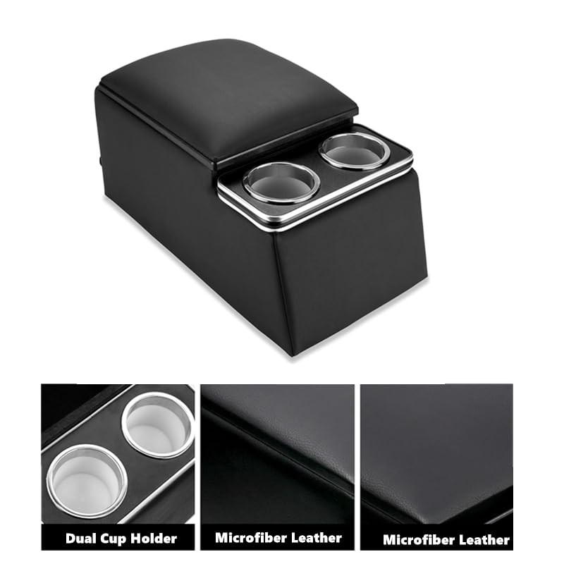 RASNAUTO Universal Truck Seat/Bench Contractor Center Console with Cup Holders