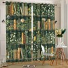 HDESDIS Classic Bookshelf Blackout Curtains for Bedroom, Retro Rustic Glam