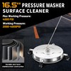16.5" Pressure Washer Surface Cleaner with 4 Wheels - Stainless