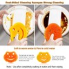 SmilePowo 5 Pack Scrub Sponge, Dual-Sided Temperature Controlled Kitchen Sponge