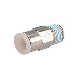 TOPRING 40.982 TOPFIT NPT Polymer Push-to-Connect Fitting, Inline Check Valve Straight Connector, Male Threaded, 1/4(O.D.) x 1/4(M), Pack of 1, Series 40
