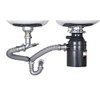 Snappy Trap Double Bowl Kitchen Sink Drain Kit, 1-1/2" with