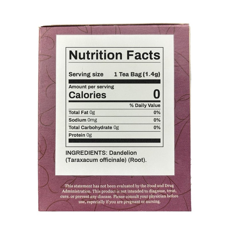 Organic Positively Botanicals Company, Dandelion Root Herbal Tea Bags, 20