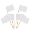 Senkary 100 Pack Blank Toothpick Flags Cheese Markers Small White