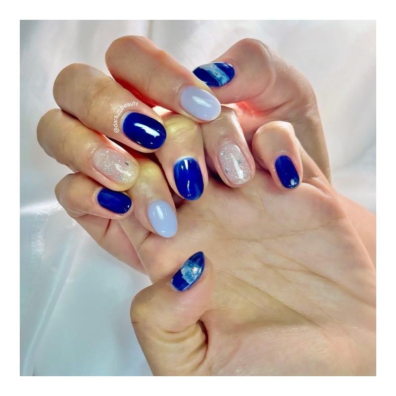 Dara Beauty September 2025 Art of the MonthNavy Nail❣ -