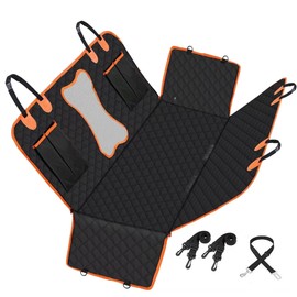 CBBPET Dog Car Seat Cover for Pets 100% Waterproof,Scratchproof Dog Backseat Cover, Durable Nonslip Dog Hammock for Sedans, Trucks, SUVs