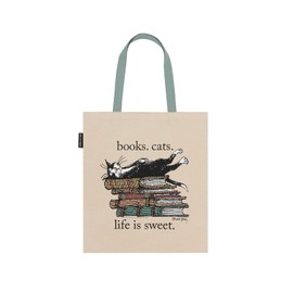 Out of Print Books. Cats. Life is Sweet. Tote Bag
