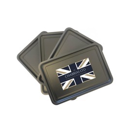 Chabrias Set of 4 Oven Baking Trays, 32 x 22 cm Double Non-Stick Coating, British Made
