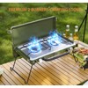 ONLYFIRE Portable Camping Stove 2-Burner, Propane Camp Stove with Foldable