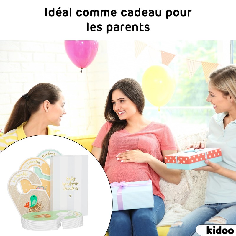 kidoo - Size Dividers for Baby Clothes, Pack of 18