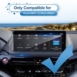 Coleya (Updated) 2022 2023 2024 2025 MDX Screen Protector for Acura MDX (MDX/MDX Type S/Technology/A-Spec/Advance) 12.3-inch Touchscreen, 9H Tempered Glass 2024 2025 MDX Accessories 12.3"