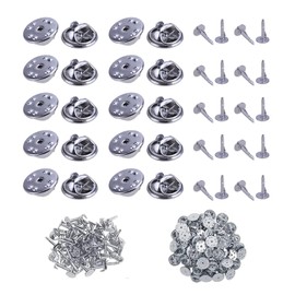 Pack of 100 Butterfly Coupling, Butterfly Tie Tacks, Pin Backs Replacement, Metal Pin Keepers Closure with Blank Pins for DIY Jewellery Making