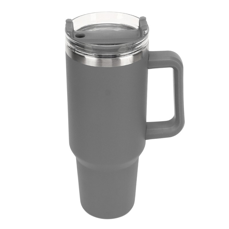 40oz Stainless Steel Vacuum Insulation Water Mug with Handle Straw