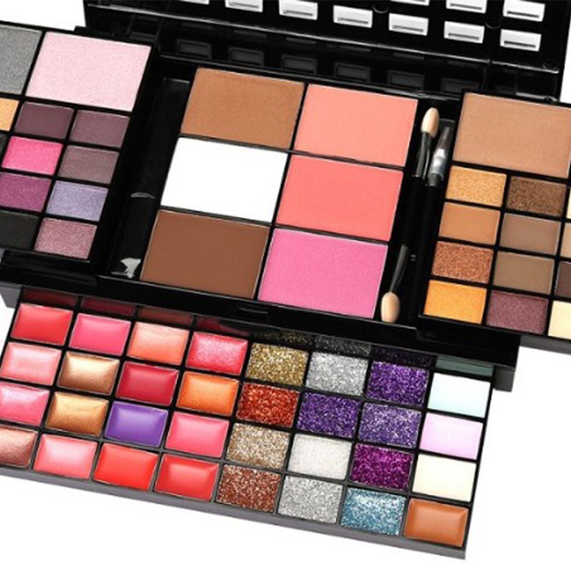 74 Colors Eye Shadow Kit Lip Gloss Eyeshadow Blusher High