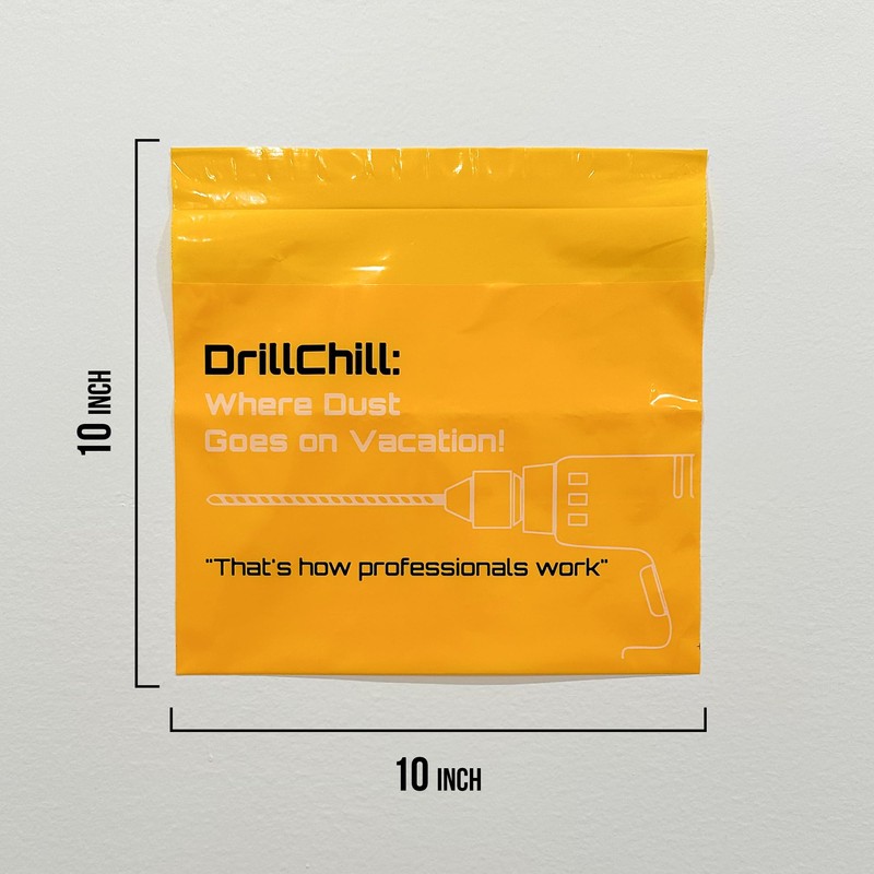 DrillChill Drilling Dust Catcher Bags - 30PCS Disposable Yellow Dust