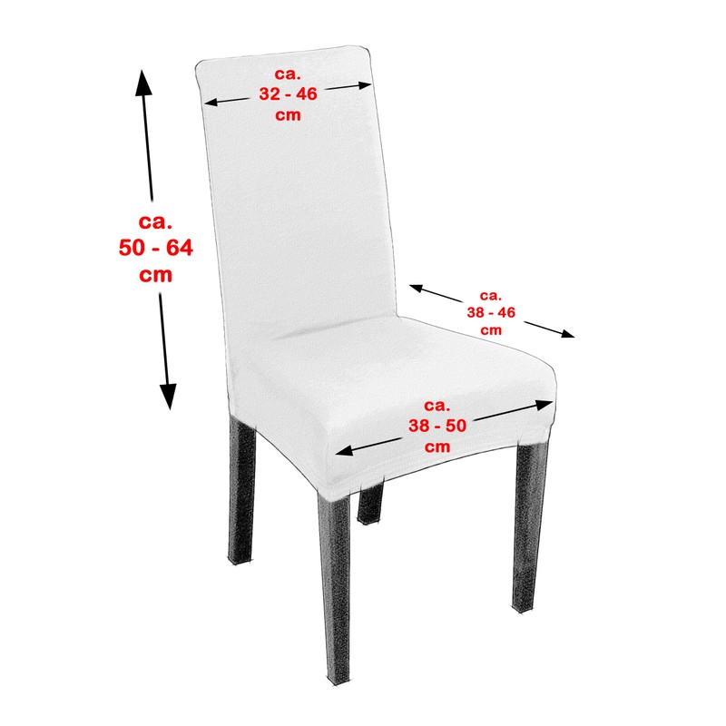 BEAUTEX Set of 4 Jersey Chair Covers, Elastic Stretch Covers,