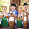 Langyiwee 4 Pcs Oktoberfest Costume for Couple Oktoberfest Aprons German