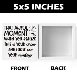 Funny Boss Gifts for Women Men, Social Worker Gifts, Administrative Professional Day Gifts, Appreciation Gifts for Manager Coworker Employee Decor Home Office Desk Decor Boss Day Gifts 5 X 5 Inch