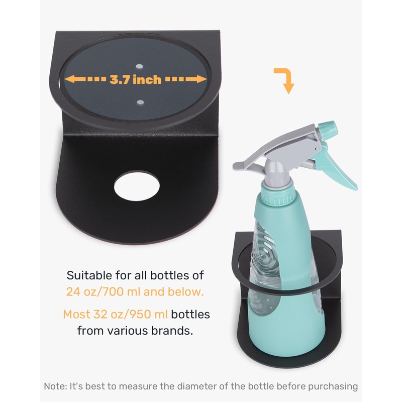 RoakyRoasy Spray Bottle Holder 2 pcs, Thick Steel Wall Mount