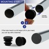sourcing map 36pcs 5/8" 16mm OD Plastic Round Tube, Ribbed