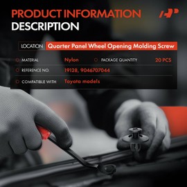 A-Premium 20PCS Nylon Quarter Panel Wheel Opening Molding Screw Retainer Clips Compatible with Toyota Camry, RAV4, RAV4 Prime, Corolla, Prius, Tacoma, Highlander, Tundra, Sienna, 4Runner, Matrix