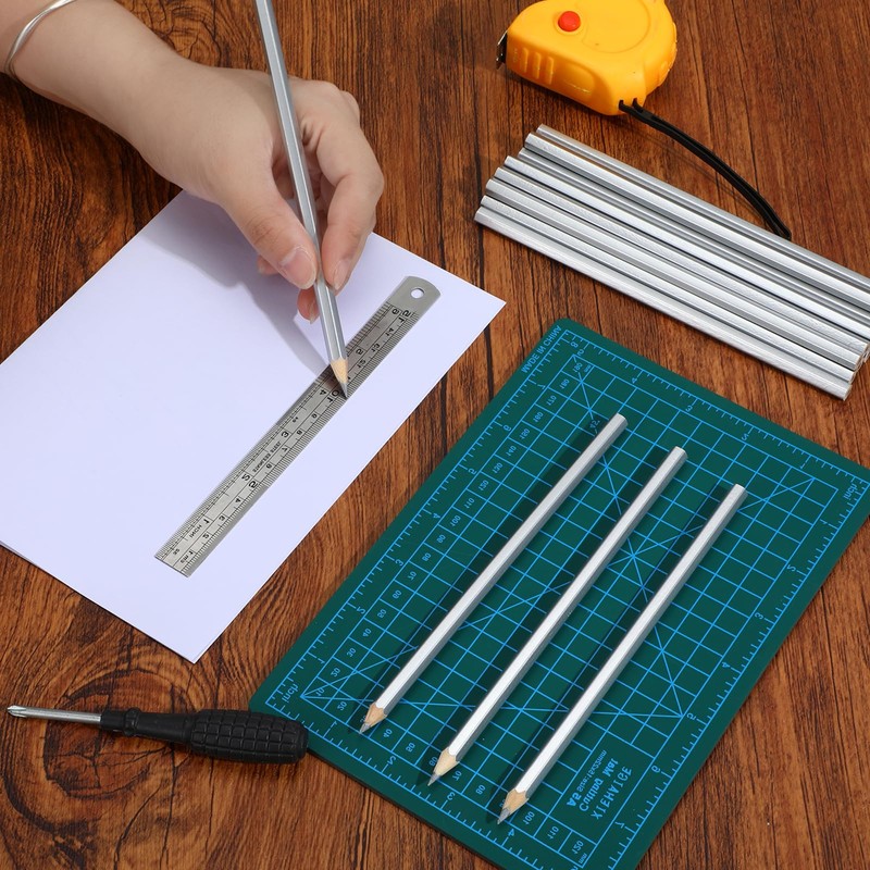HaiFafafaing 48 Pcs Silver Streak Welders Pencil, Construction Welding Metal