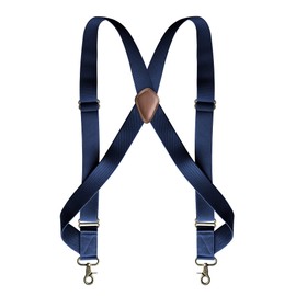 LazarsSpace Tirantes de gancho resistentes para hombre, Azul-1.5 Pulgadas 2 Ganchos, Large