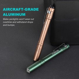 FASTPRO 6-Pack Pen Light, Aluminum LED Penlights with Batteries Included & Pre-Installed, Pocket Pen Flashlight for Inspections, Repairs, Camping and Emergencies