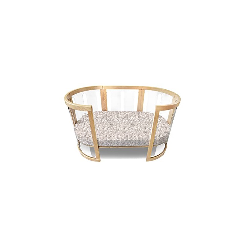 Babyhood Amani Bebe Jersey Cotton Oval Fitted Sheet, Reed
