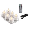 CozierGlow Rechargeable Flameless Tealights Candle with Remote Timer, 3D Moving