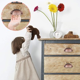 Mesee 20 Pieces Cup Pulls, Vintage Shell Shape Pull Handle with Screws Drawer Door Knob Handle for Home Kitchen Furniture Wardrobe Cabinet Closet Cupboard - Red Copper