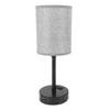 LED Table Lamp Fabric Lampshade USB A and USB C