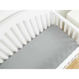 Dudu N Girlie Next to Me Crib Fitted Sheets For Chicco | Next2me Fitted Sheets 51x85cm| Jersey Soft Bedsheet Hypoallergenic Elasticated Breathable Fitted Cot Sheets (Pack of 2, Grey)