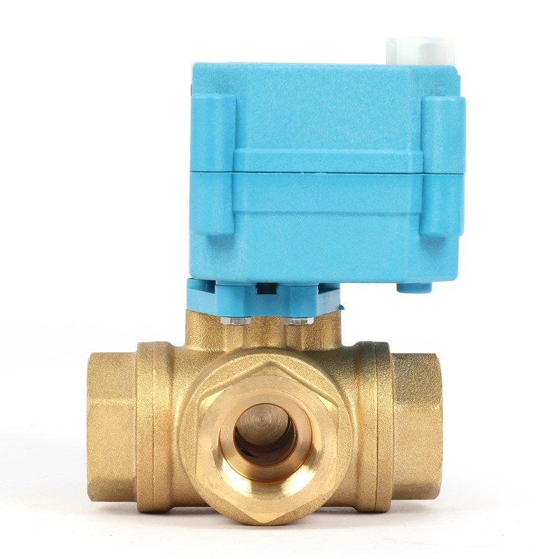 U.S. Solid 1" 3 Way Stainless Steel Motorized Ball Valve