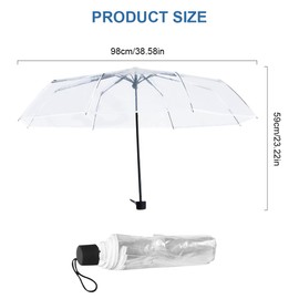 YANGUN 2 Pack Transparent Umbrella, See Through Umbrella for Events Walking Handbag Travel, for Rain Men and Women, Rainproof, Windproof, See Through