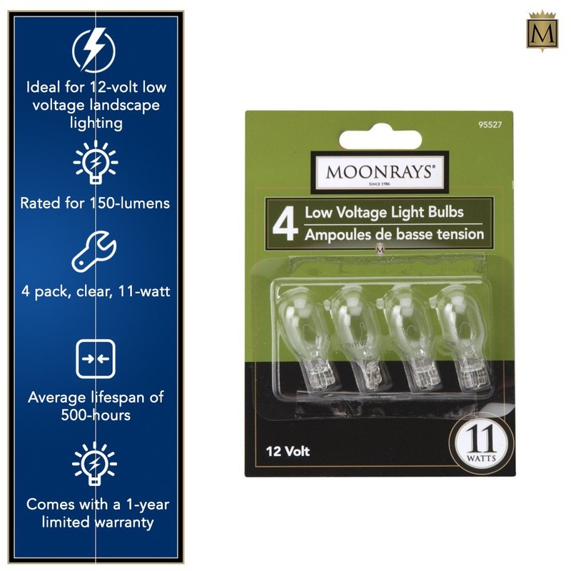 Moonrays 95527 Wedge Base Outdoor Lighting Bulbs with 150 Lumens