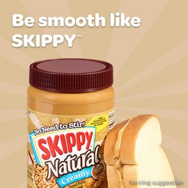 SKIPPY Creamy Natural Peanut Butter, 40 Ounce Twin Pack (Pack of 4)
