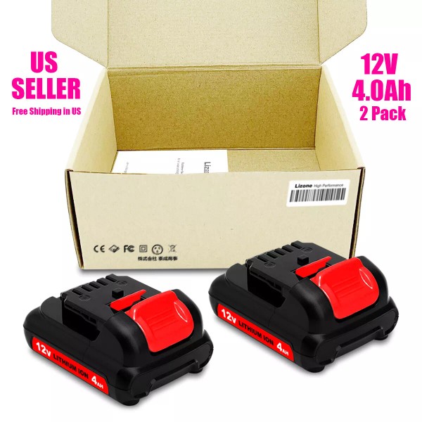 Lizone 12V 4Ah For Dewalt 12 Volt Max Battey 2.0Ah