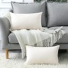 OTOSTAR Linen Throw Pillow Covers Pack of 2 Decorative Square