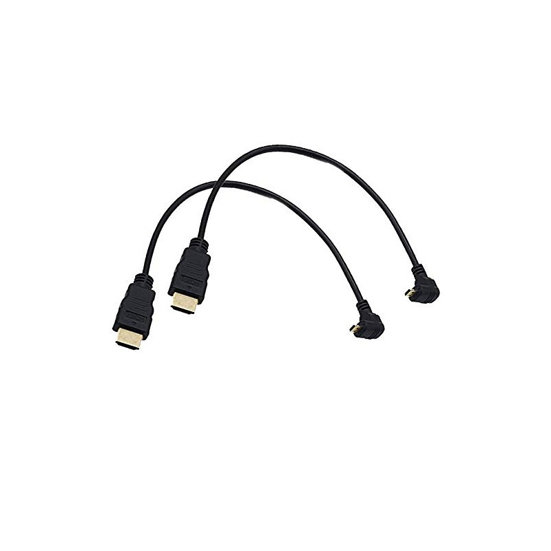 Seadream 2Pack 1Foot 90 Degree Up Angle Micro HDMI Male
