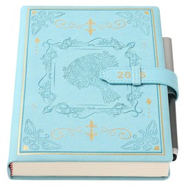 Holderzyi 2026 Academic Diary A5 Day to Page 12 Month Daily & Monthly Planner from 26th January to 26th Dec Agenda Dairy A5 Page a Day with Elegant Cover, Pen, Inner Pocket
