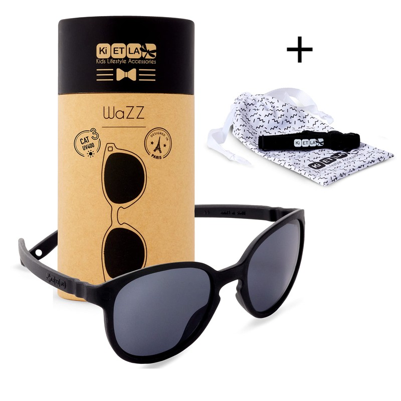 Ki ET LA Unisex Kids Wazz Sunglasses, black