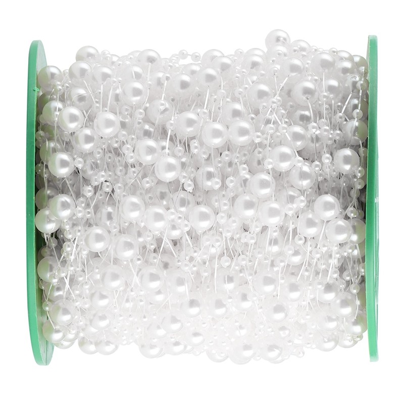 Faux Pearl Bead String Artificial Beading Accessories DIY Bouquet Clothes