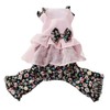 CELONROMF Bow - Adorned Summer Dog Dresses-Breathable Cotton Onesies for