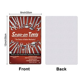 SUPERDANT Repair Tools Metal Tin Sign Snap-on Tools Metal Signs and Plaque Retro Metal Wall Art for Repair Shop Man Cave Garages Bar Cafes Living Room Retro Metal Decoration